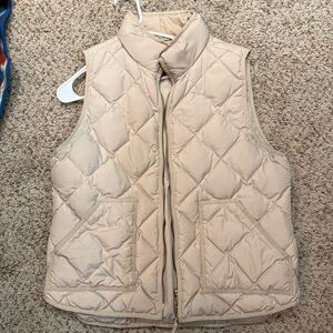 J. Crew Quilted Vest in Beige
